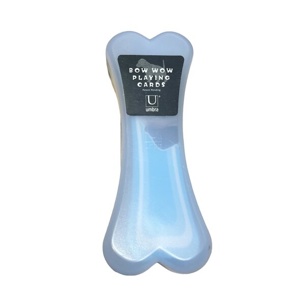 COPY - UMBRA Bow Wow Playing Cards Bone Shaped in Plastic Case 5 1/2" - Picture 4 of 8